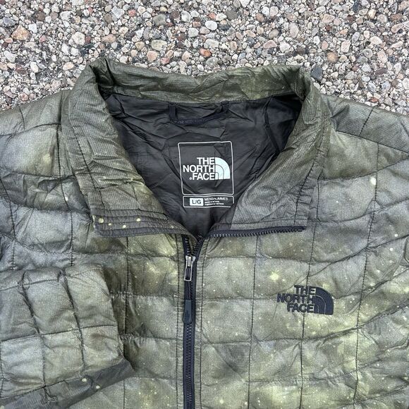The North Face Thermoball Eco Jacket 2.0 Mens Large Full Zip Green Tie Dye - Picture 2 of 12